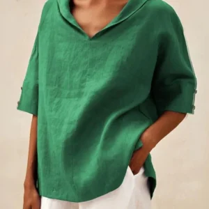 Zayda | Blouse légère en lin pour femmes Printemps et Été