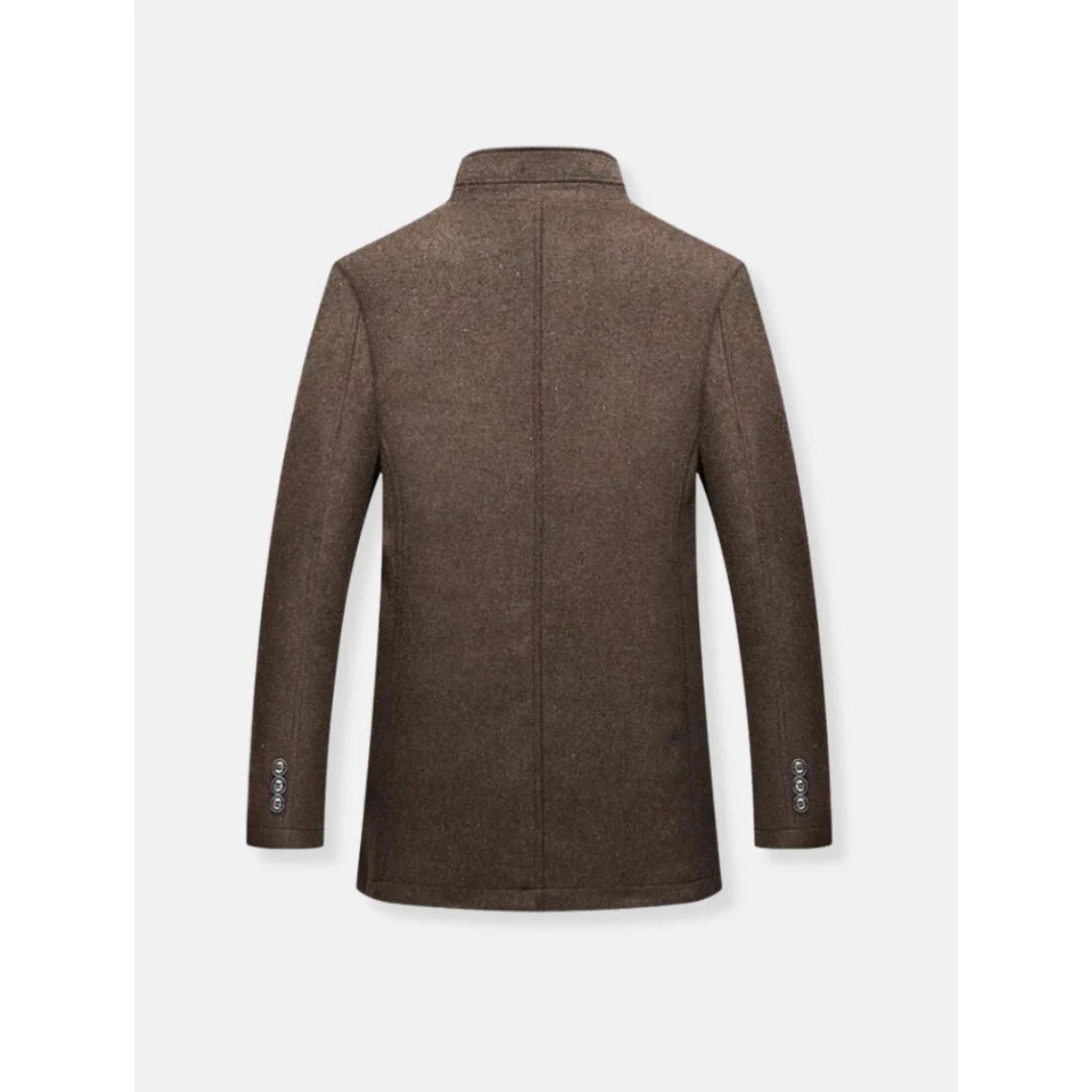 Aarav | Manteau long à manches longues avec fermeture zippée pour homme – Image 5