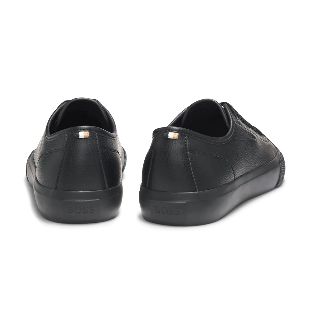 Baskets basses en simili cuir grainé – Image 4