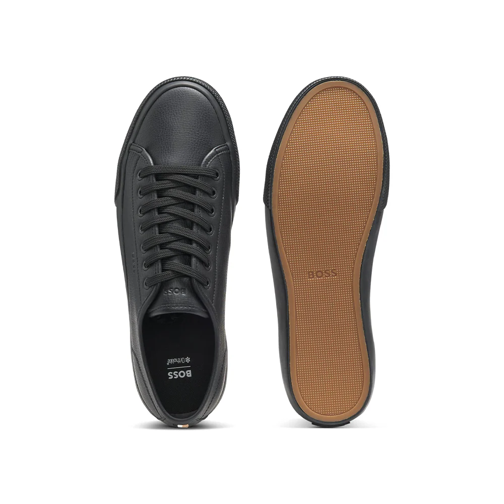 Baskets basses en simili cuir grainé – Image 5