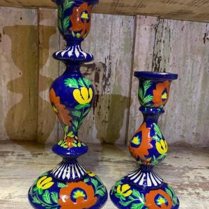 CURIOSITY LAB - Bougeoir en bois Srinagar Navy