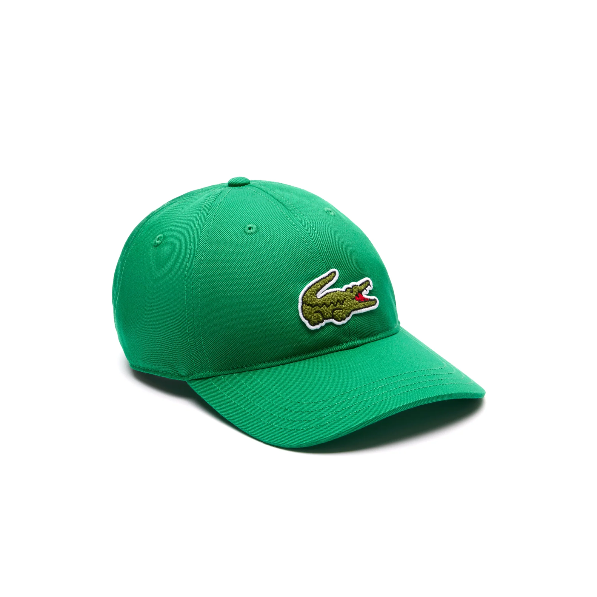 Casquette en coton sergé avec écusson crocodile