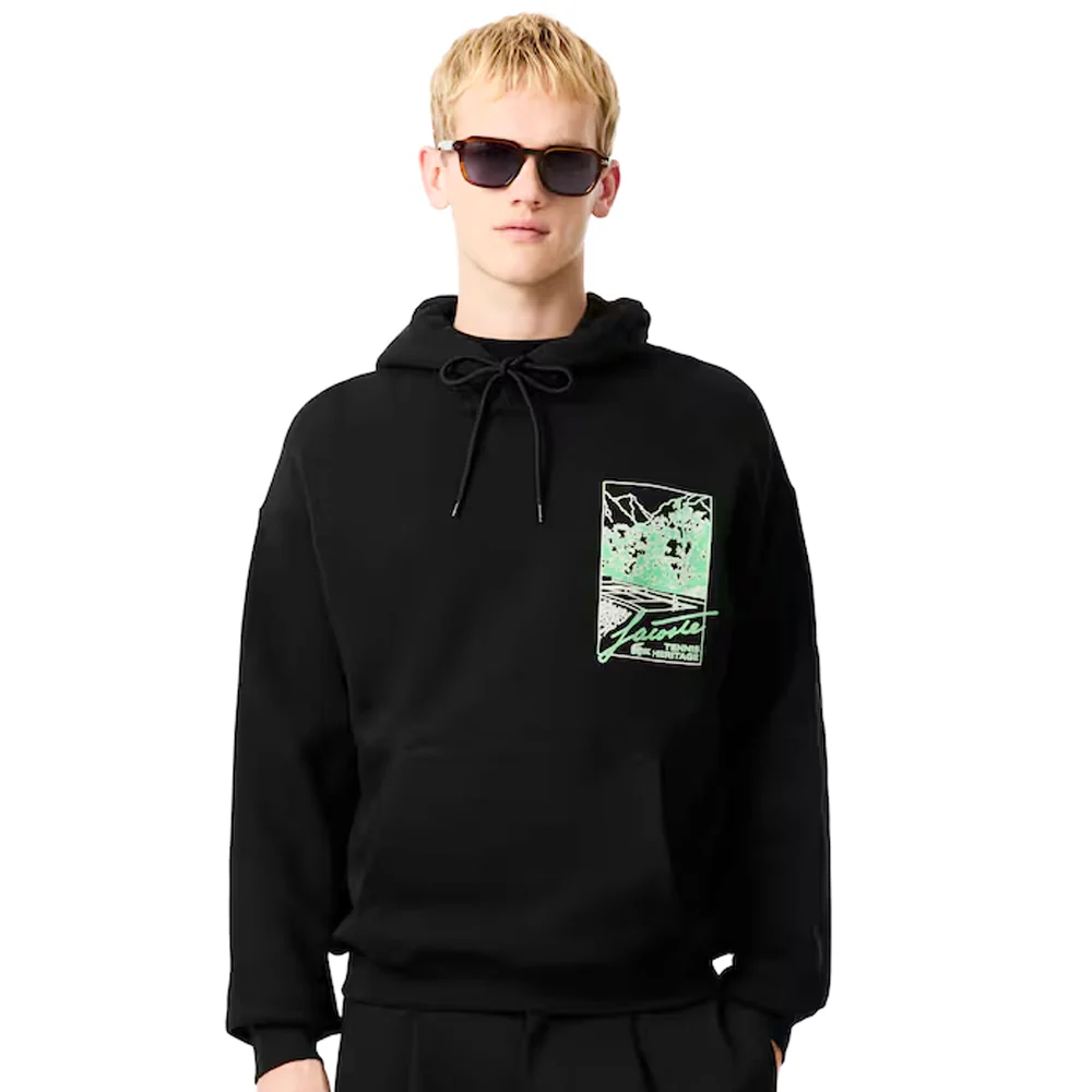 Sweat à capuche en polaire imprimée