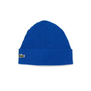 Bonnet en laine brossée à côtes