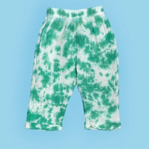 L'ÃŽLE BLEUE - Pantalon Gaze de Coton Tie & Dye Vert