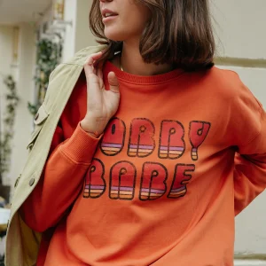 SISTERS DEPARTMENT - Sweatshirt Terracotta Lobby Babe