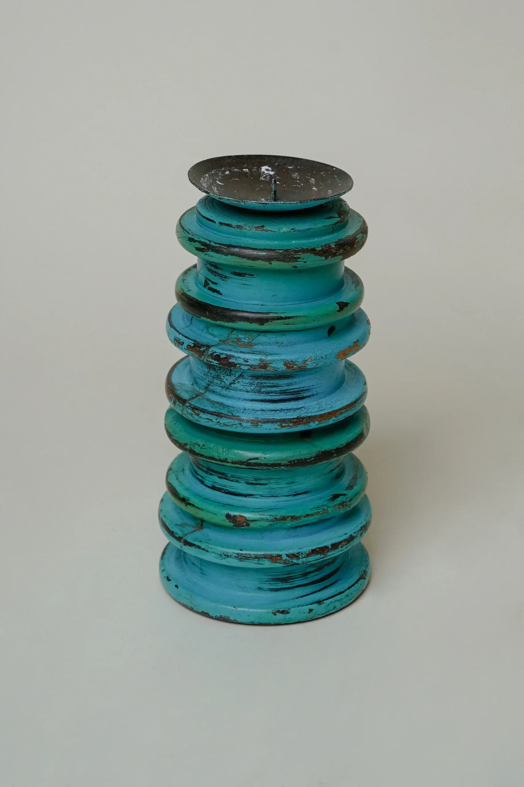 L'ÎLE BLEUE - Bougeoir en Acacia – Image 3