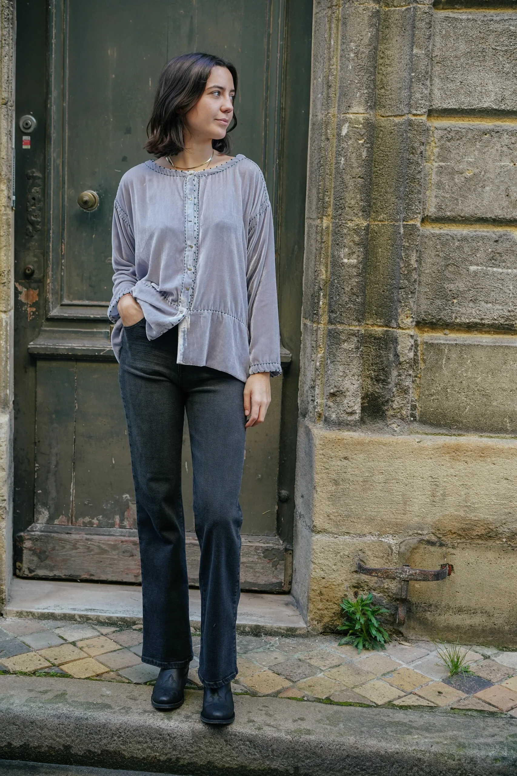 L'ÎLE BLEUE - Blouse Frieda Light Blue – Image 2