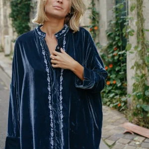 L'ÃŽLE BLEUE - Blouse Catherine Medium Blue