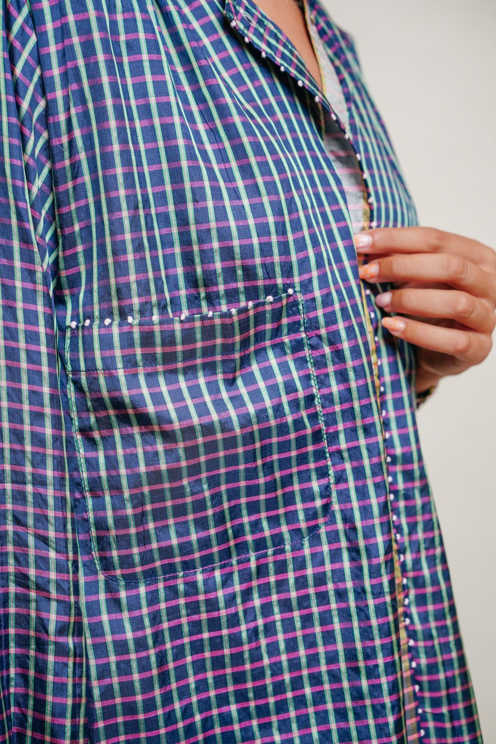 L'ÎLE BLEUE - Blouse Kamini Silk Navy – Image 9