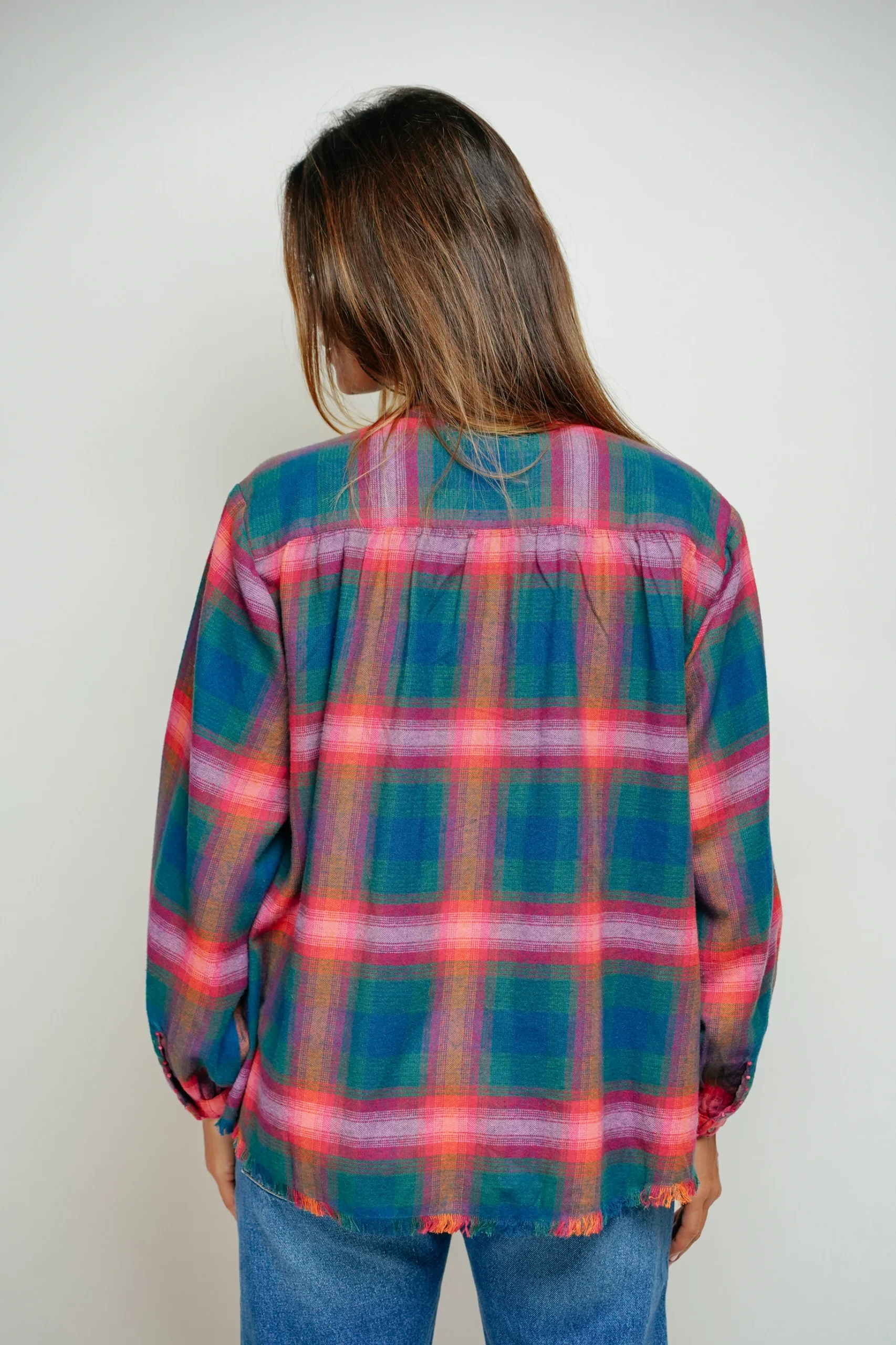 L'ÎLE BLEUE - Blouse Kamini Tartan – Image 8