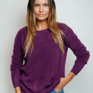 ESTHÈME - Col Rond Raccoon Prune