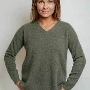 ESTHÈME - Petit Col V Raccoon Kaki