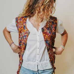 L'ÃŽLE BLEUE - Gilet Kantha