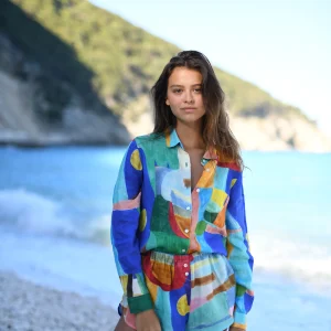 G.KERO - Short Metisse Lin