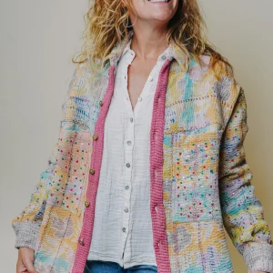 L'ÎLE BLEUE - Veste Kantha - Sequins