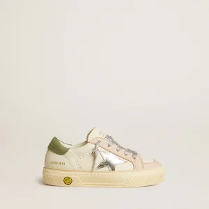 GOLDEN GOOSE - May White Pink Green