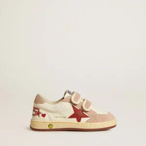 GOLDEN GOOSE - Ball Star White & Red