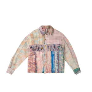 L'ÎLE BLEUE - VESTE KANTHA À FRANGES COULEUR 4