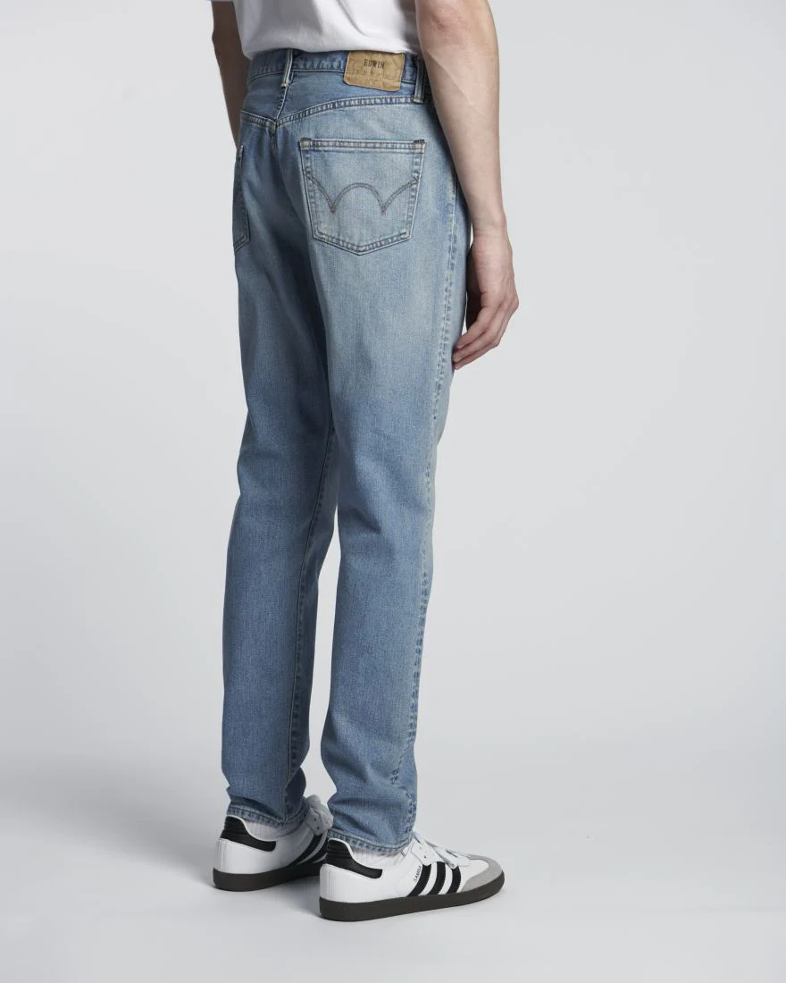 EDWIN - Slim Tapered Kaihara Blue Light Used – Image 3