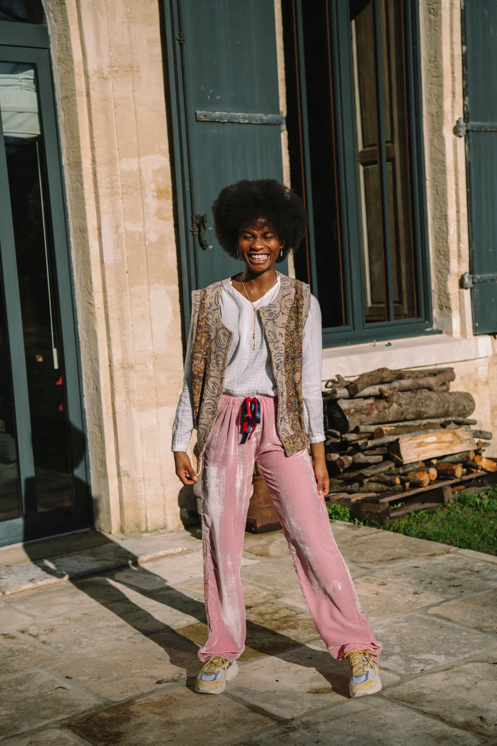 L'ÎLE BLEUE - Gilet Kantha – Image 6