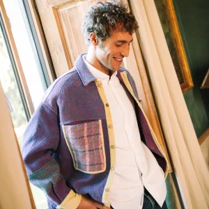 L'ÎLE BLEUE - Veste Kantha Corduroy