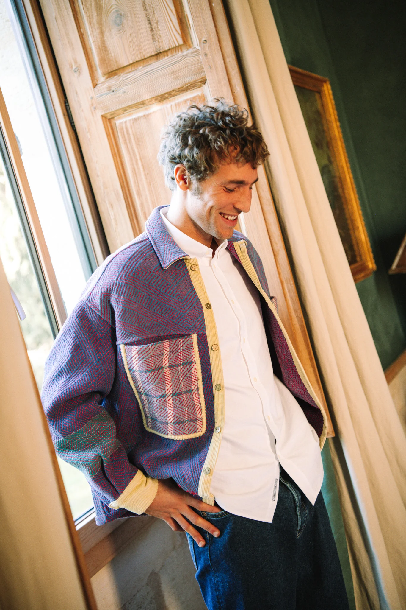 L'ÎLE BLEUE - Veste Kantha Corduroy – Image 2