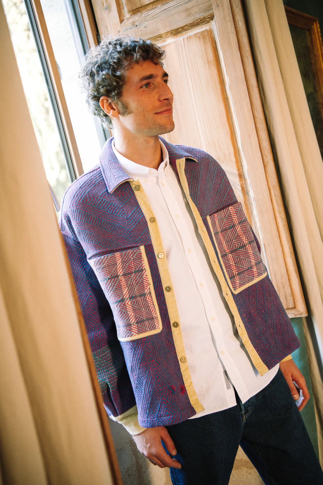 L'ÎLE BLEUE - Veste Kantha Corduroy – Image 3