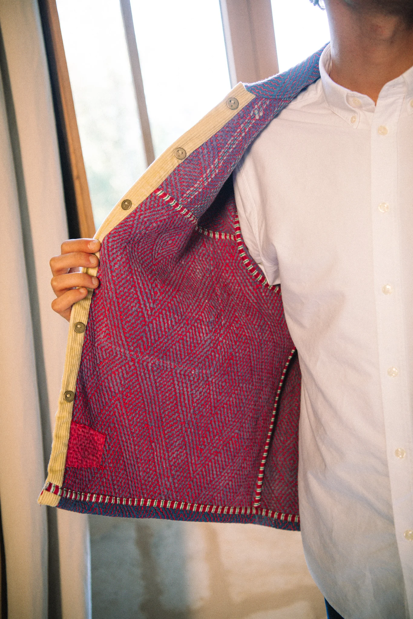 L'ÎLE BLEUE - Veste Kantha Corduroy – Image 5