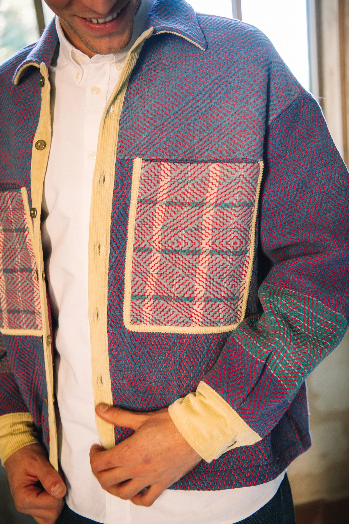 L'ÎLE BLEUE - Veste Kantha Corduroy – Image 6