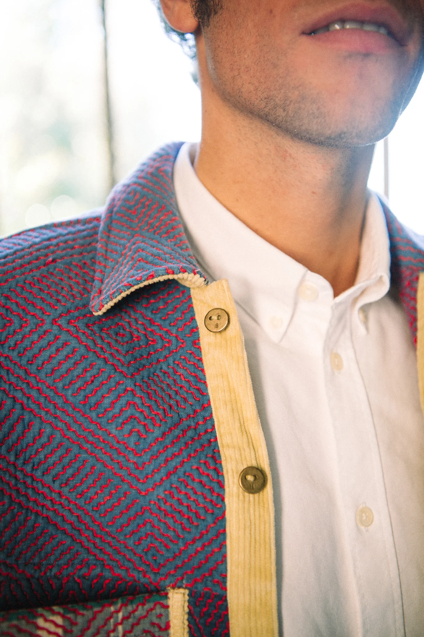 L'ÎLE BLEUE - Veste Kantha Corduroy – Image 7