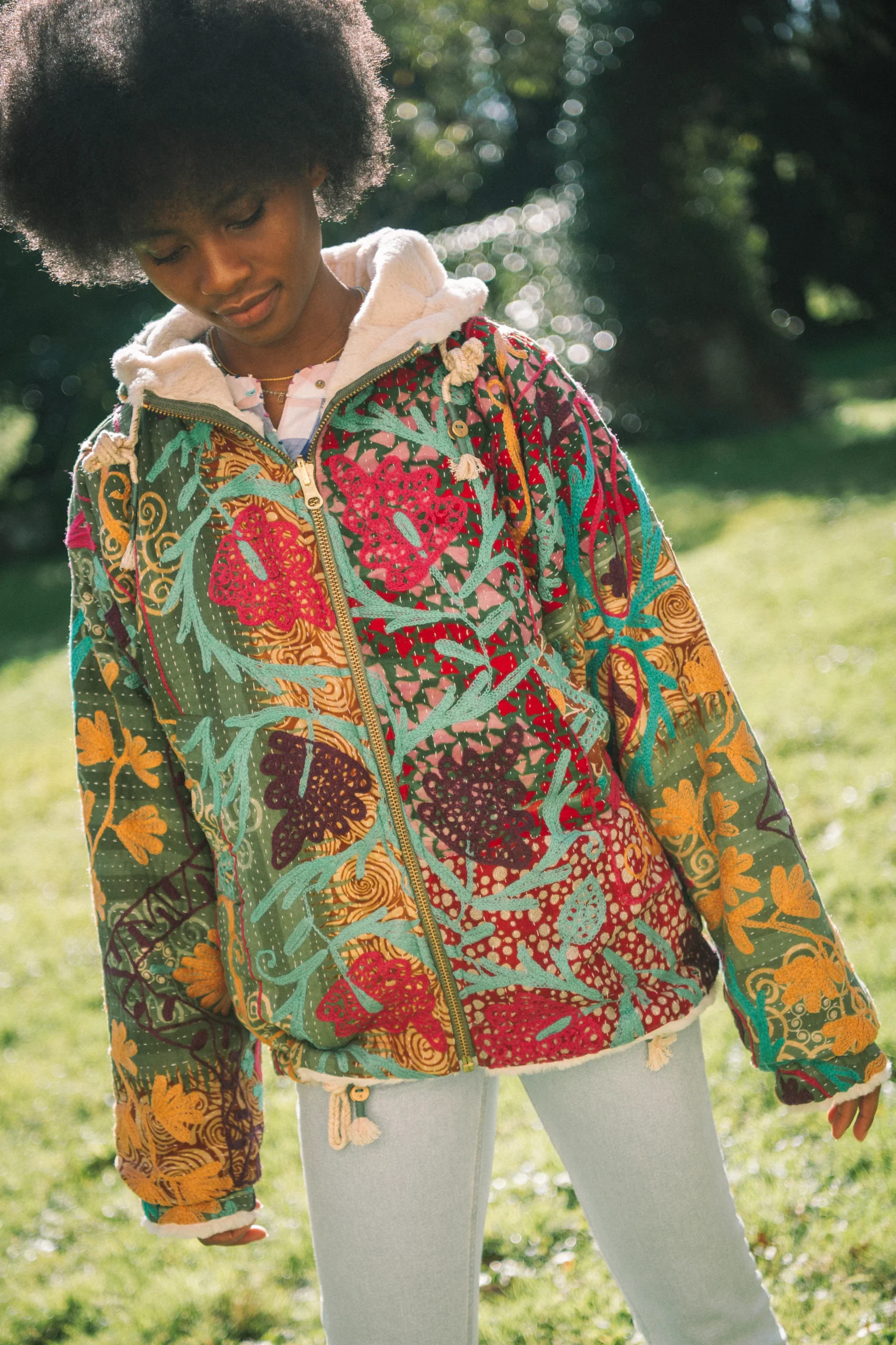 L'ÎLE BLEUE - Manteau Hoodie - Suzani – Image 6