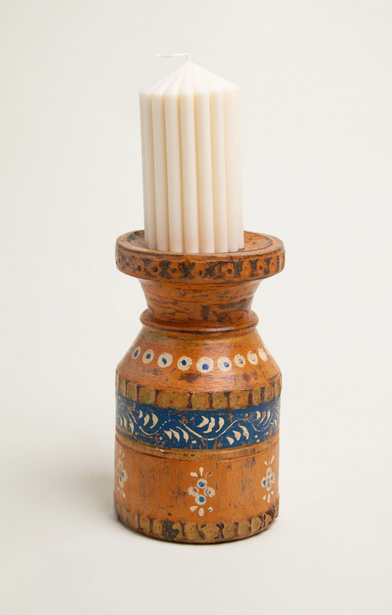 L'ÎLE BLEUE - Bougeoir Acacia Navy Orange