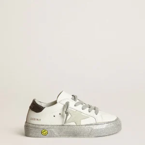 GOLDEN GOOSE - May Leather Grey