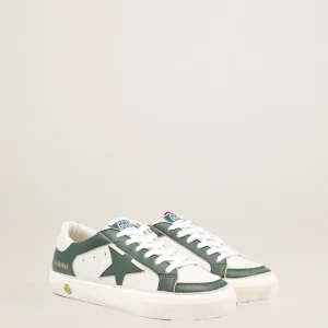GOLDEN GOOSE - May Leather and Nappa Green