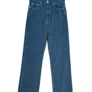 ACQUAVERDE - PANTALON ANOUCK CÔTELÉ COULEUR INDIGO