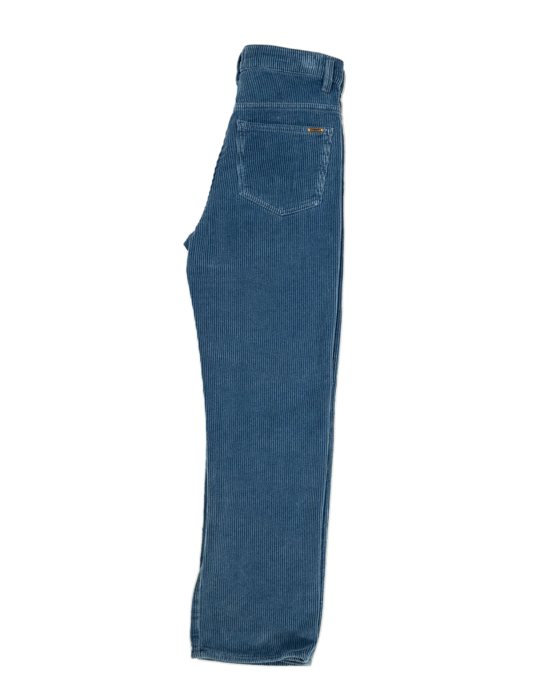 ACQUAVERDE - PANTALON ANOUCK CÔTELÉ COULEUR INDIGO – Image 3