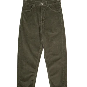 WOODEN - PANTALON VERT CÔTELÉ