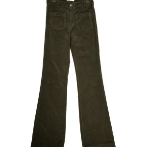 ACQUAVERDE - PANTALON VELOURS CHARLOTTE VERT FORÊT