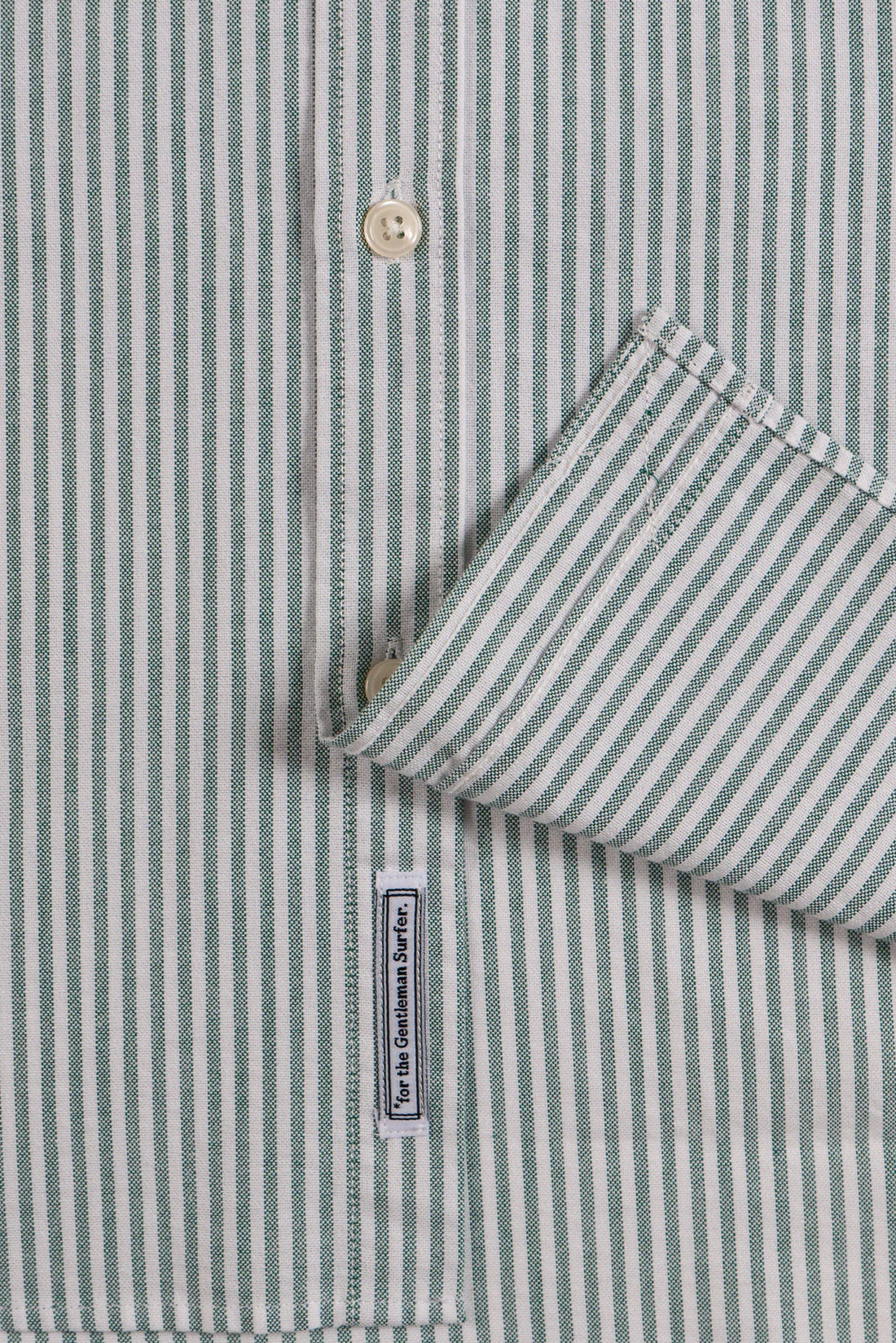 CUISSE DE GRENOUILLE - Chemise Oxford Rayé Vert et Blanc – Image 4