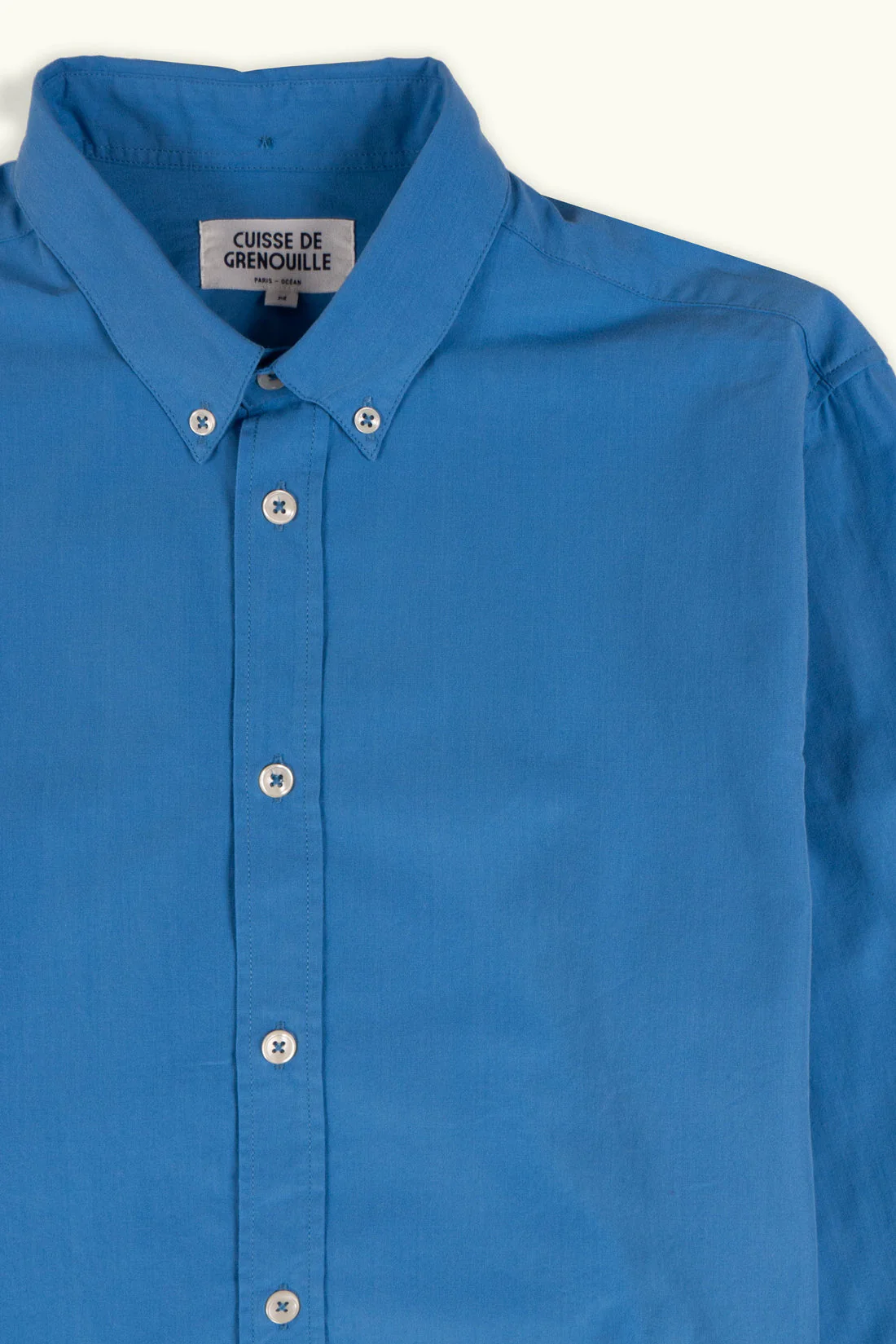 CUISSE DE GRENOUILLE - Chemise en Popeline Marine – Image 3