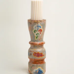 L'ÎLE BLEUE - Bougeoir Acacia Vintage Grey