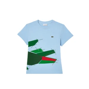 T-shirt en coton à imprimé crocodile