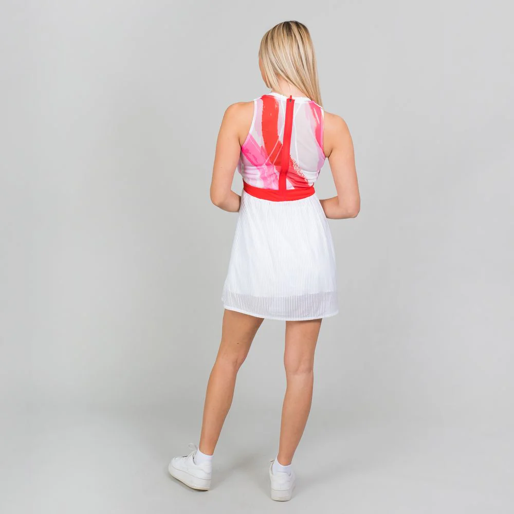 Ankea Tech Dress 2 in 1 (Femme) - Blanc/Rouge – Image 5