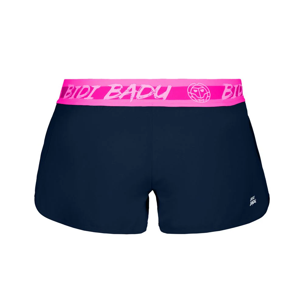 Short 2 en 1 Tiida Tech - Bleu foncé/rose – Image 3