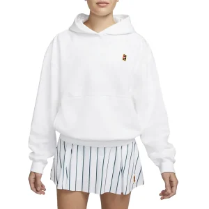 Sweat à capuche Court Fleece Heritage (femme) - Blanc