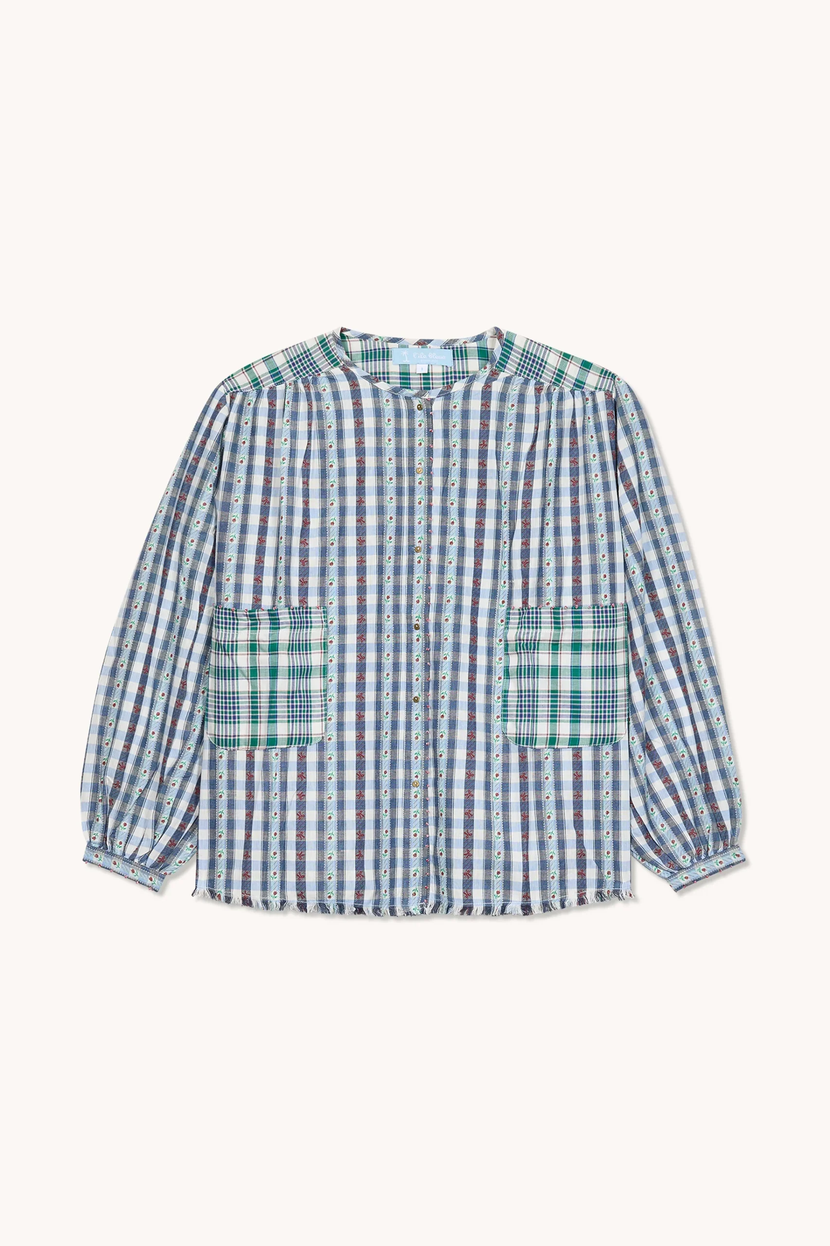 L'ÎLE BLEUE - Blouse Kamini Fleurs – Image 2