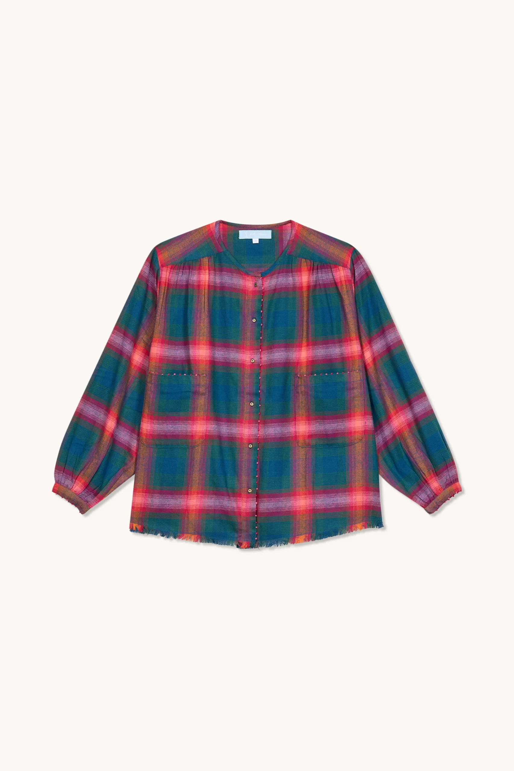 L'ÎLE BLEUE - Blouse Kamini Tartan – Image 2