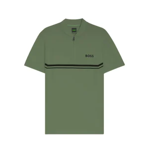 Polo à col zippé et coupe ajustée