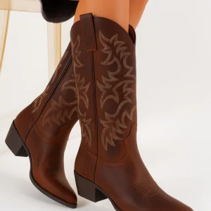 Béatrice | Bottes de cowboy western noires pour femme